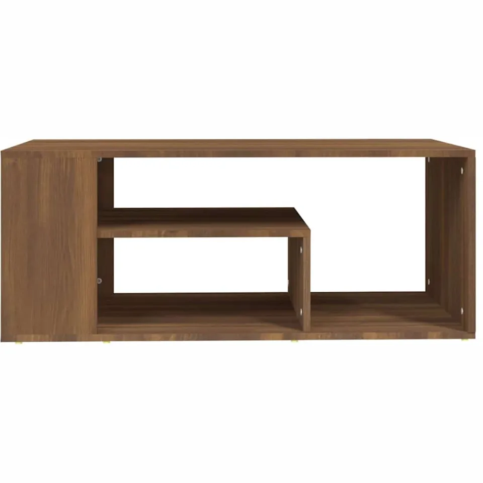 vidaXL Salontafel 100x50x40 cm bewerkt hout bruineiken