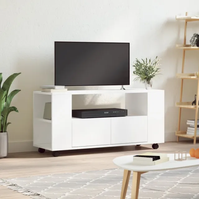 vidaXL Tv-meubel 102x34,5x43 cm bewerkt hout wit, foto 2