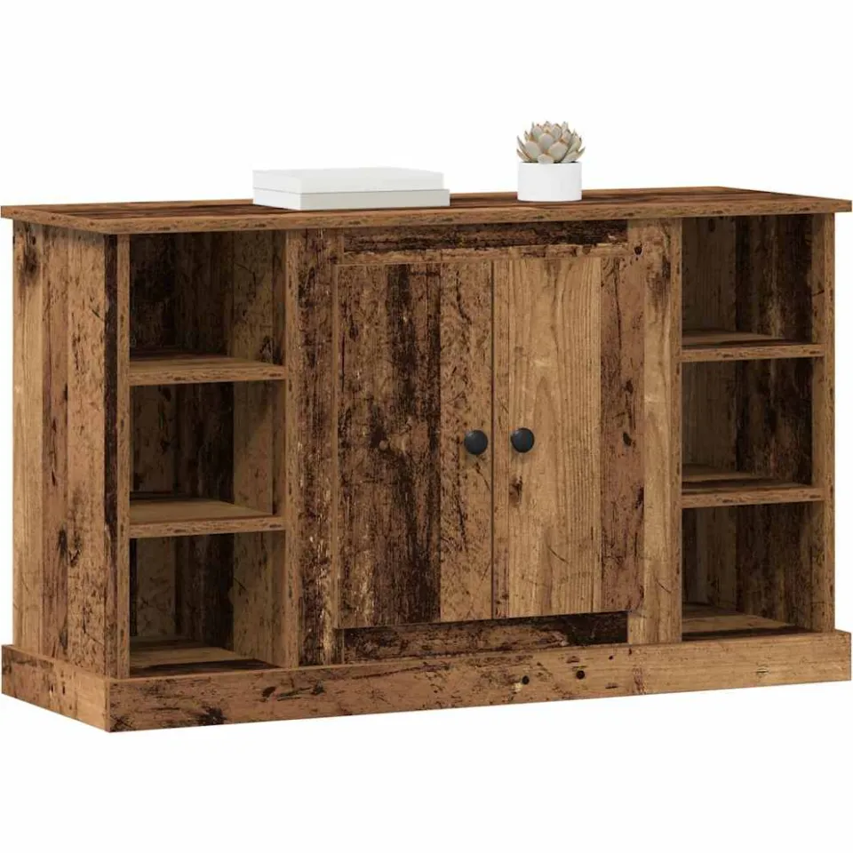 vidaXL Dressoir Oud Hout 100 x 35,5 x 60 cm Bewerkt hout bruin, foto 2