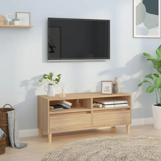 vidaXL Tv-meubel 100x34,5x44,5 cm bewerkt hout sonoma eikenkleurig, foto 2