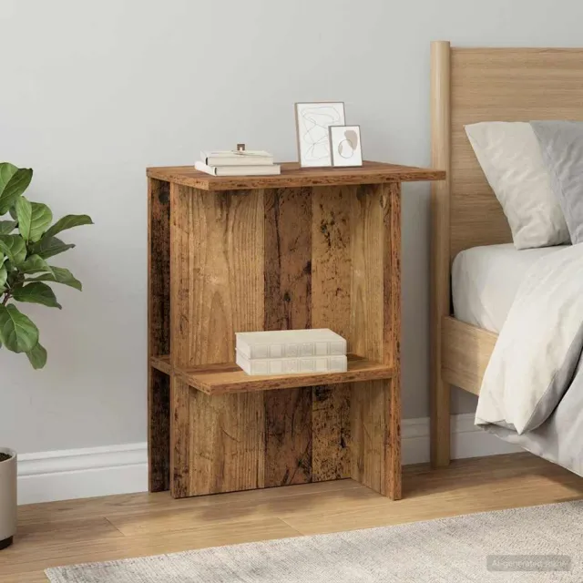 vidaXL Salontafel Oud hout 40 x 30 x 49 cm Bewerkt hout bruin, foto 2