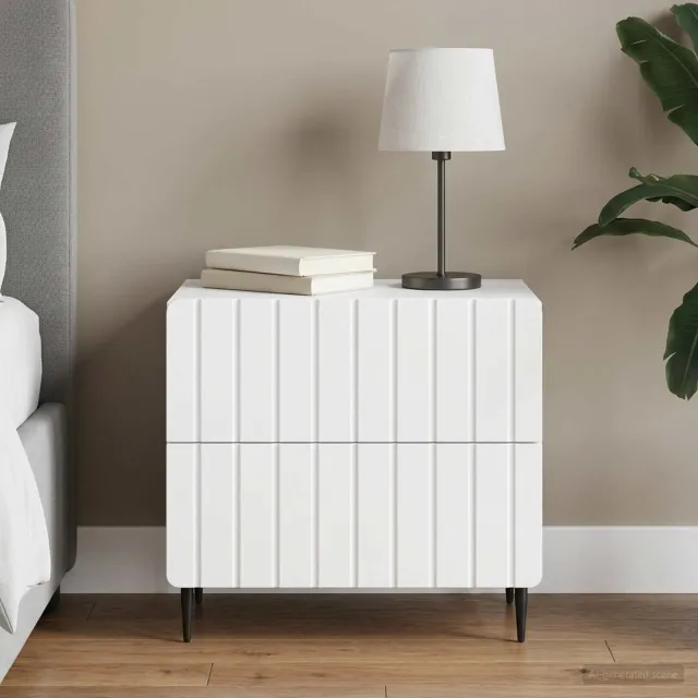 vidaXL Nachtkastje met lade Wit 62 x 34,5 x 49,5 cm Bewerkt hout