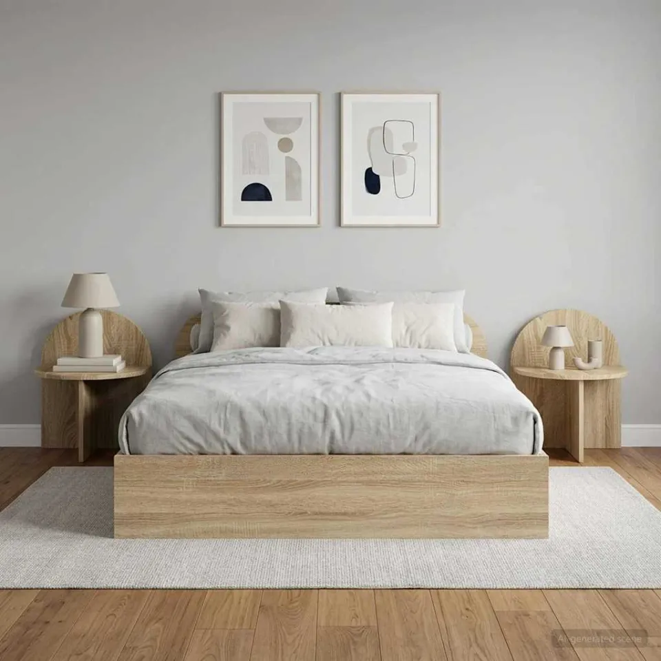 vidaXL Nachtkastje 2 st Sonoma Eiken 40 x 35,5 x 45,5 cm, foto 4