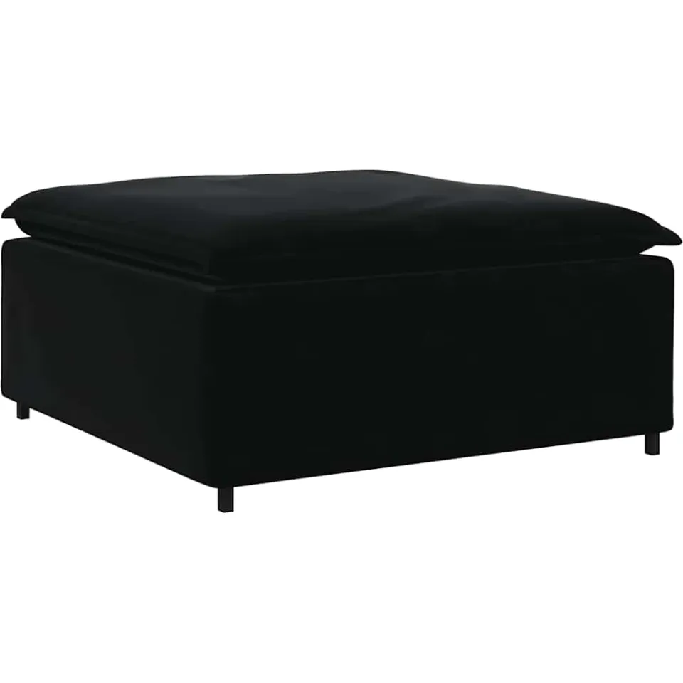 vidaXL Modulaire bank voetenbank module zwart 100x100x48 cm, foto 3