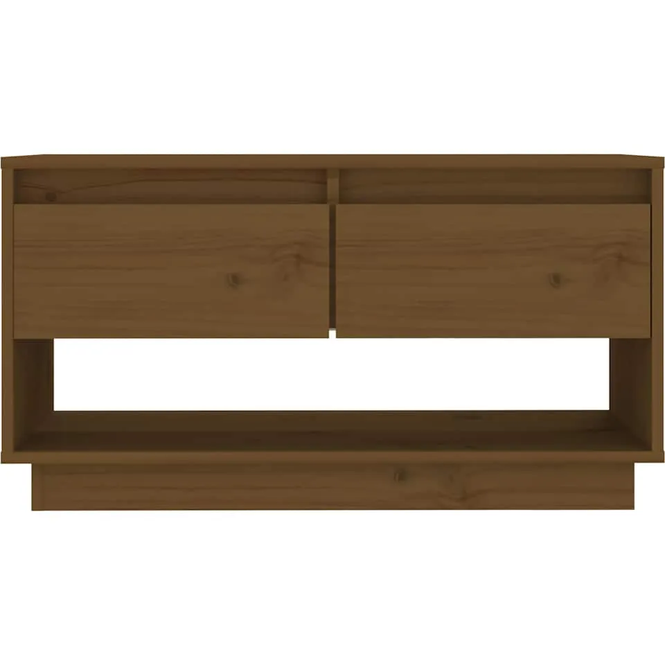 vidaXL Tv-meubel 74x34x40 cm massief grenenhout honingbruin bruin, foto 4