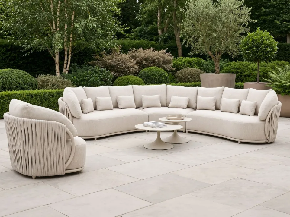 Suns Vivaro/Nova hoek loungeset 6-delig taupe, foto 3