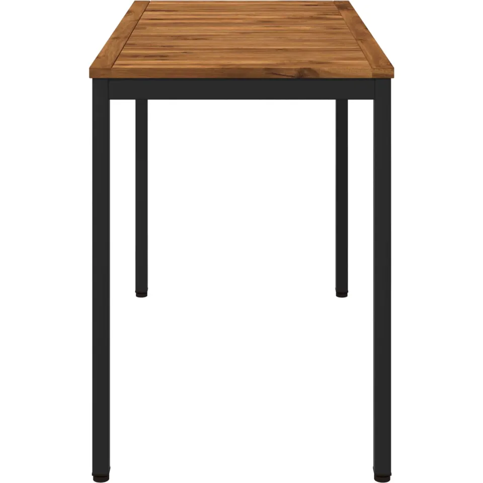 vidaXL Tuindiner tafel NAARDEN Naturel en Zwart 108,5 x 55 x 75 cm, foto 4