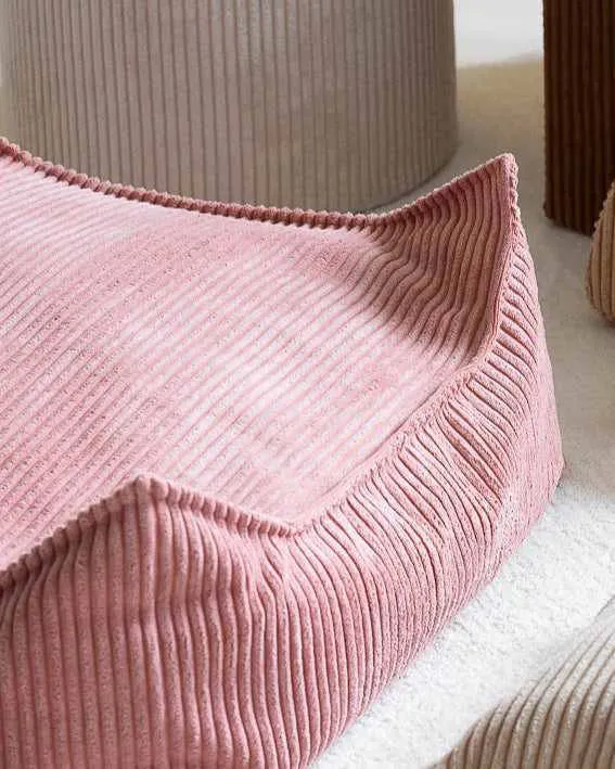 Wigiwama Roze Mousse Vierkante Ottoman, foto 6