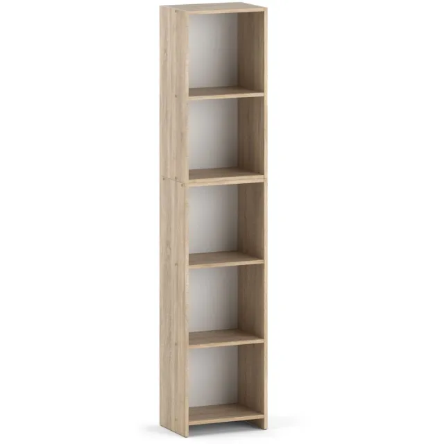 StivMeble Kantoorboekenkast Sonoma Eiken 40 CM 5 Planken Staande Kolom Voor Woonkamer bruin