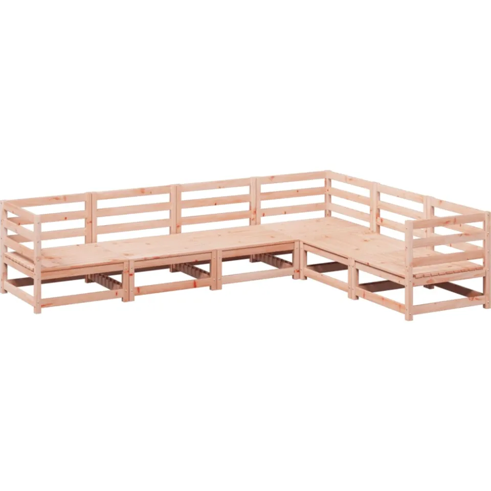 vidaXL 6-delige Loungeset massief douglas vurenhout bruin, foto 3