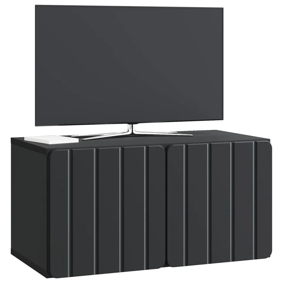 vidaXL Wandbeugel TV-kast 59,5 x 31 x 30 cm Zwart Bewerkt hout