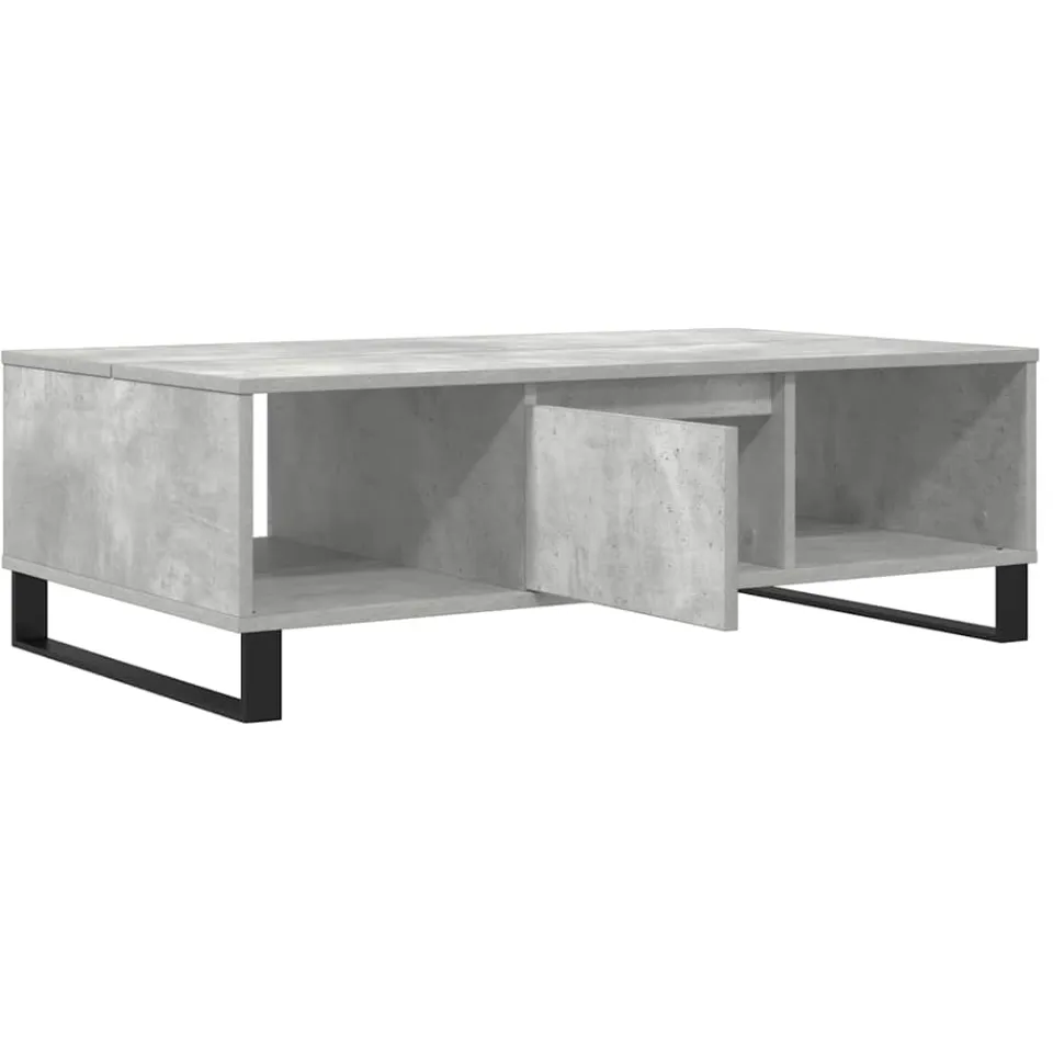 vidaXL Salontafel 104x60x35 cm bewerkt hout betongrijs