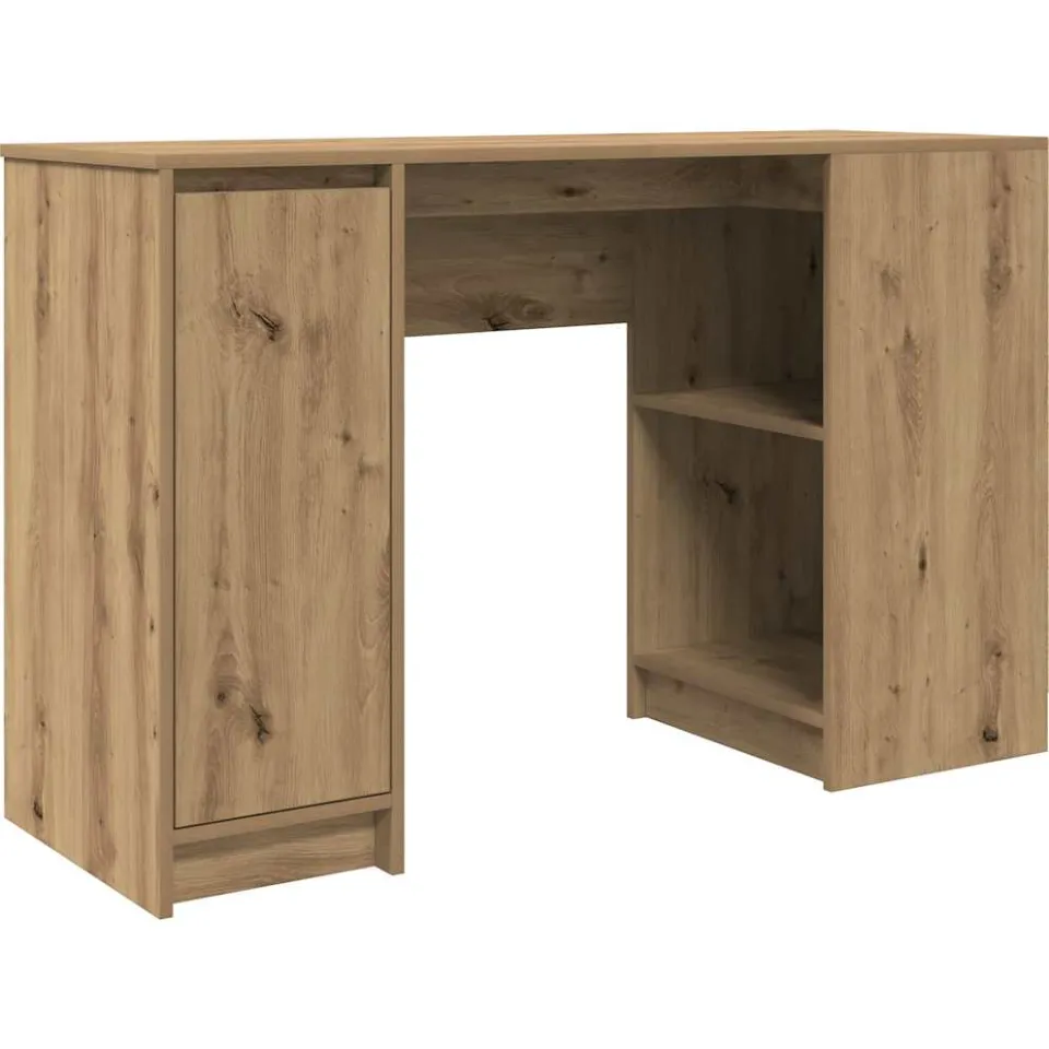 vidaXL Bureau 120x42x76 cm spaanplaat ambachtelijk eikenkleurig Bruin