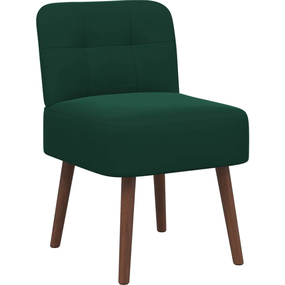 vidaXL Slipper Stoel Donkergroen fluweel groen, foto 3