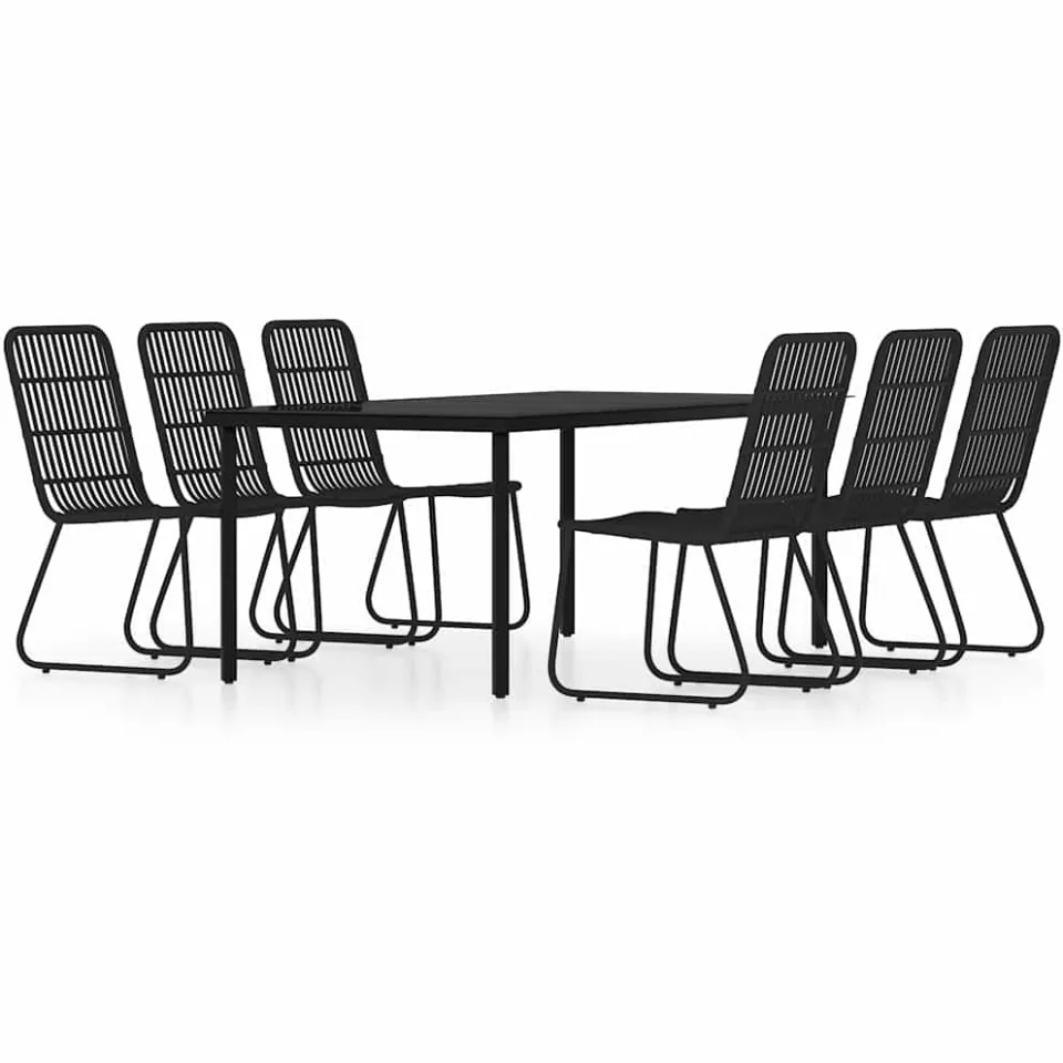 vidaXL 7-delige Tuinset zwart, foto 3
