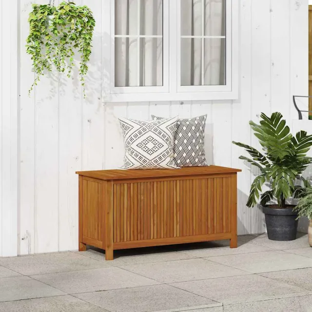 vidaXL Tuinbox 113x50x58 cm massief acaciahout bruin, foto 2