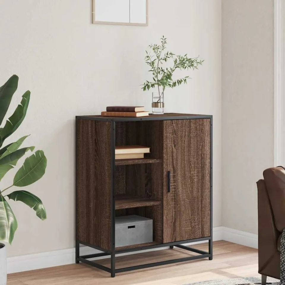 vidaXL Dressoir 62x35x76 cm bewerkt hout bruin eikenkleur, foto 3