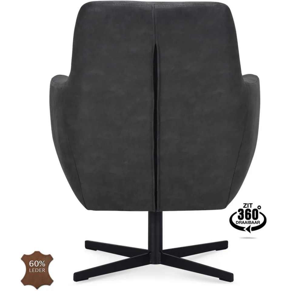 Wehkamp Home Fauteuil Harry anthracite, foto 4