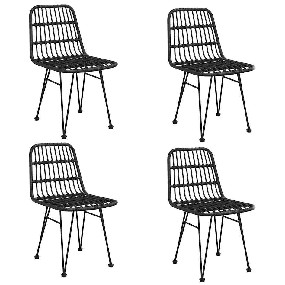 vidaXL 5-delige Tuinset poly rattan zwart, foto 3