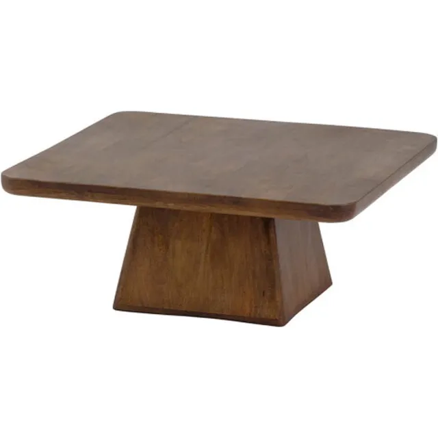 Meubelplaats Salontafel Stockholm vierkant mangohout 80x80 cm - walnoot walnoot walnoot