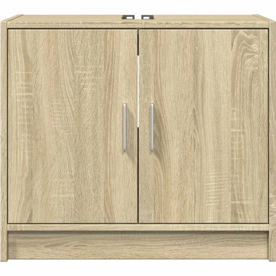 vidaXL Wastafelkast 63x29x55 cm bewerkt hout sonoma eikenkleurig, foto 4