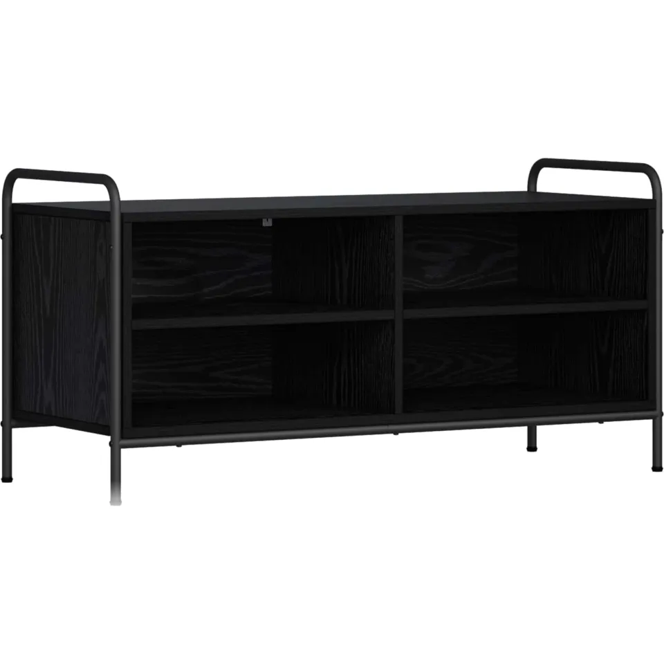 vidaXL Tv-meubel 140 x 39,5 x 50 cm Zwart eiken Bewerkt hout, foto 4