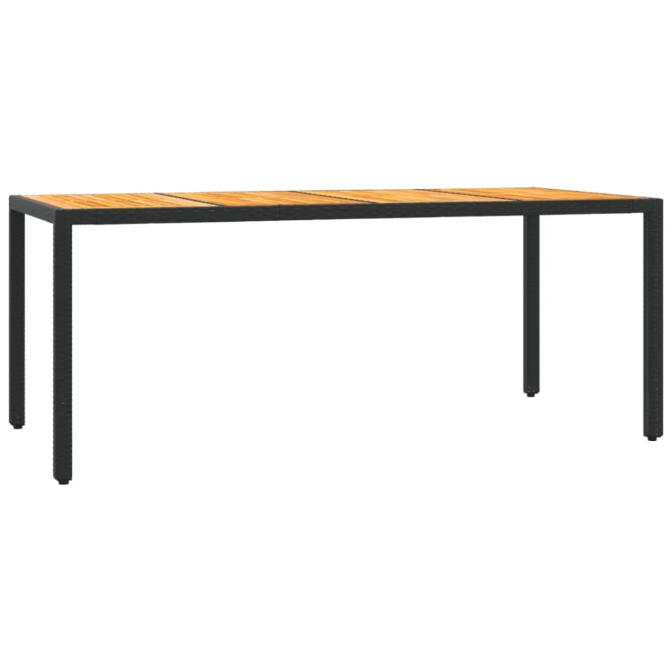 vidaXL 7-delige Tuinset met kussens poly rattan zwart, foto 4