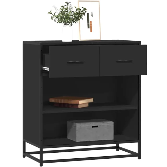 vidaXL Dressoir 68x35x76 cm bewerkt hout zwart