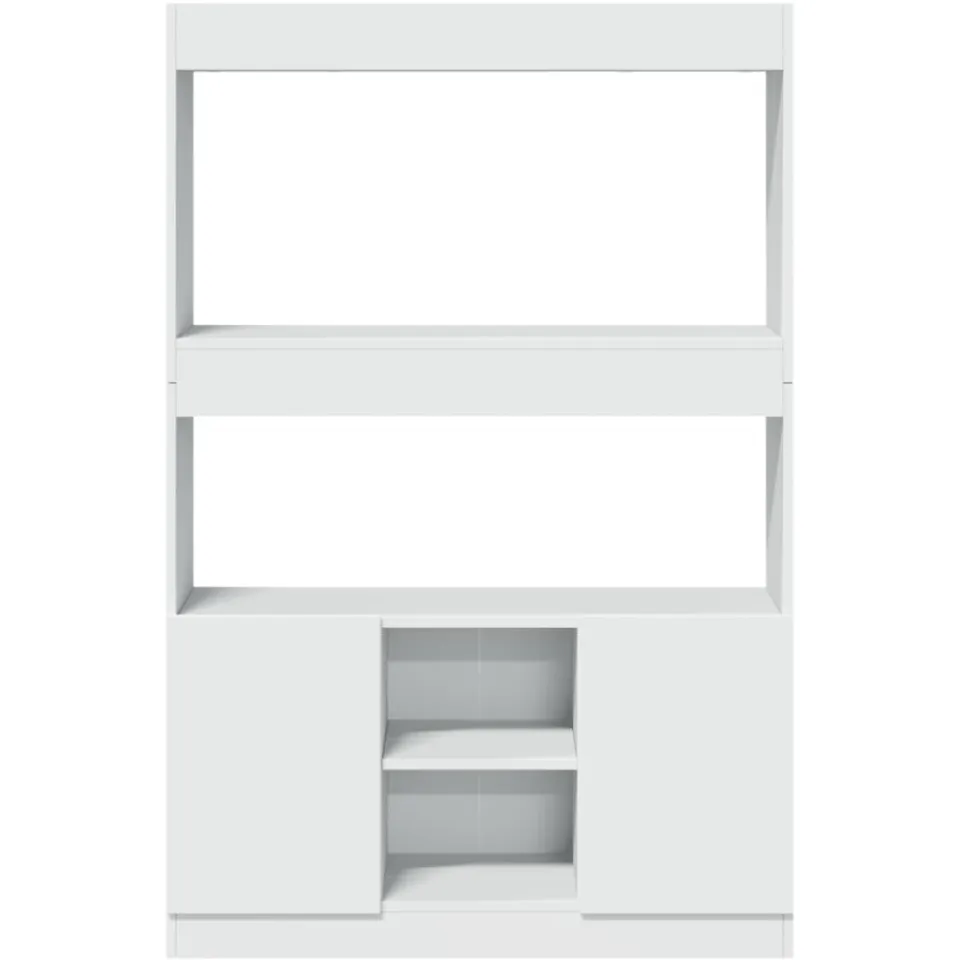 vidaXL Hoge kast 92x33x140 cm bewerkt hout wit, foto 4