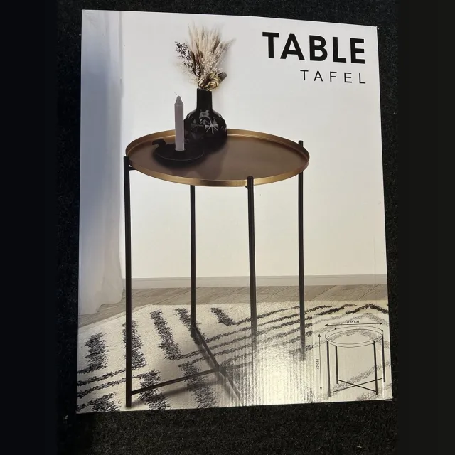 Trends4You Bijzettafel metaal dia 35cm hoogte 47cm - goud