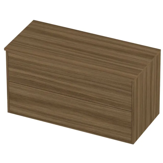 Proline Deck Badmeubelset Voor Grepen Symmetrisch Kader 100x46x54 cm Caramel Walnut Houtlook