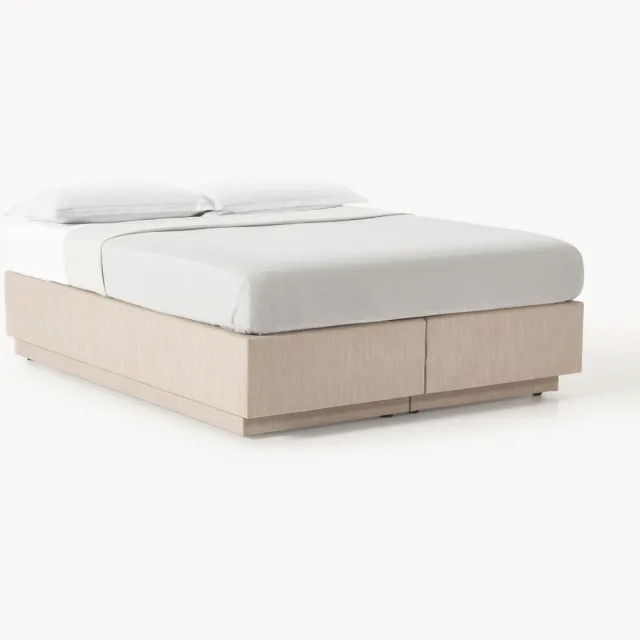 Westwing Collection Divan bed Enya met opbergruimte beige