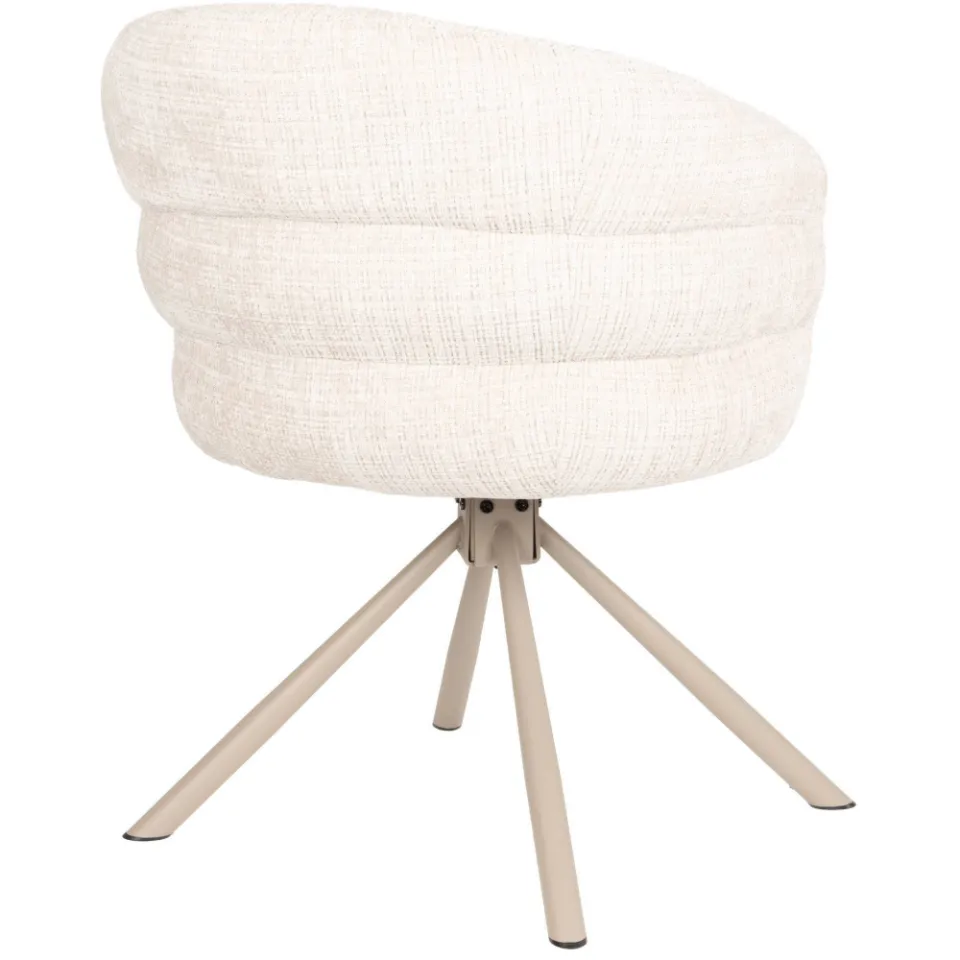 Housecraft Living Marjolein draaibare eetkamerstoel met armleuningen beige, foto 3