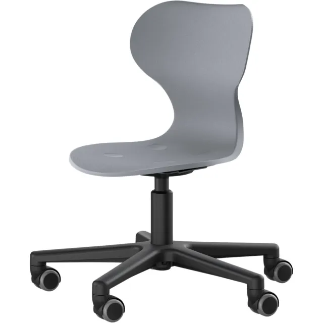 Moll World Moll Lucky Kinderbureaustoel - Ergonomische bureaustoel - In hoogte verstelbaar 35-53 cm - Meegroeiend - Tot 75 kg - Voor alle vloeren - Grijs