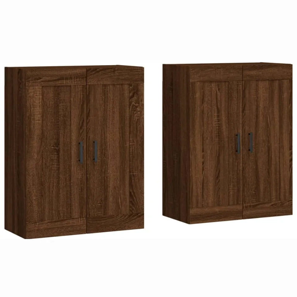 vidaXL Hangkasten 2 st bewerkt hout bruin eikenkleur, foto 3
