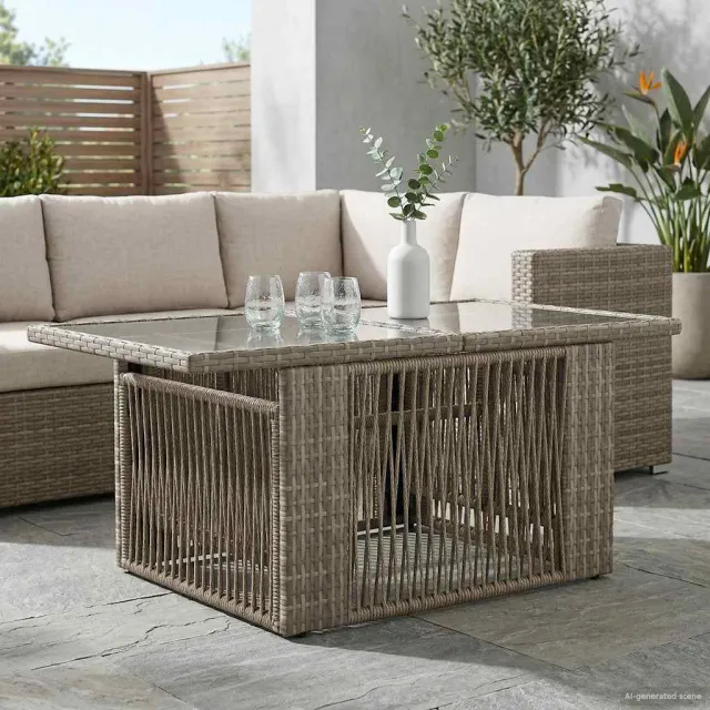 vidaXL Tuinstafel met opklapbare functie Grijs 100 x 55 x 37 cm, foto 2