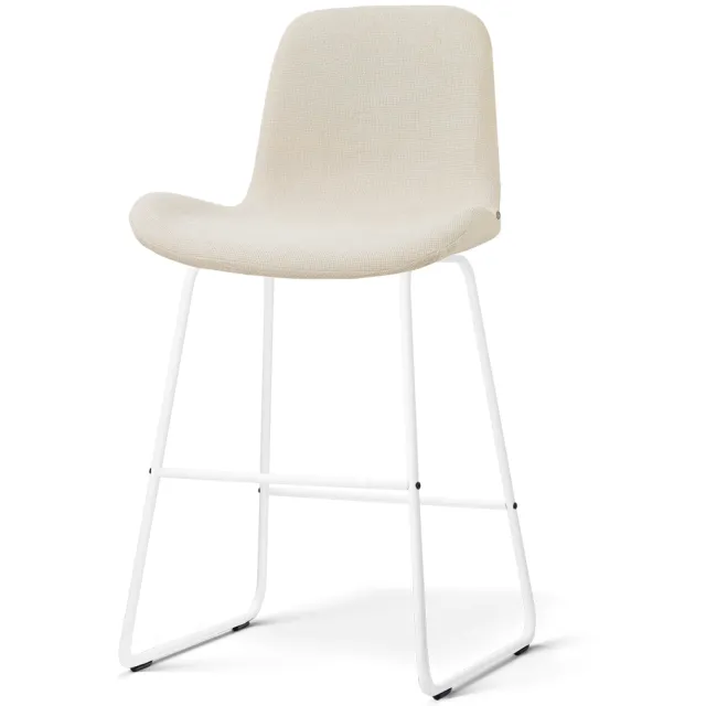 Nolon Nino-Fé barkruk cottonbeige - wit onderstel - 65 cm