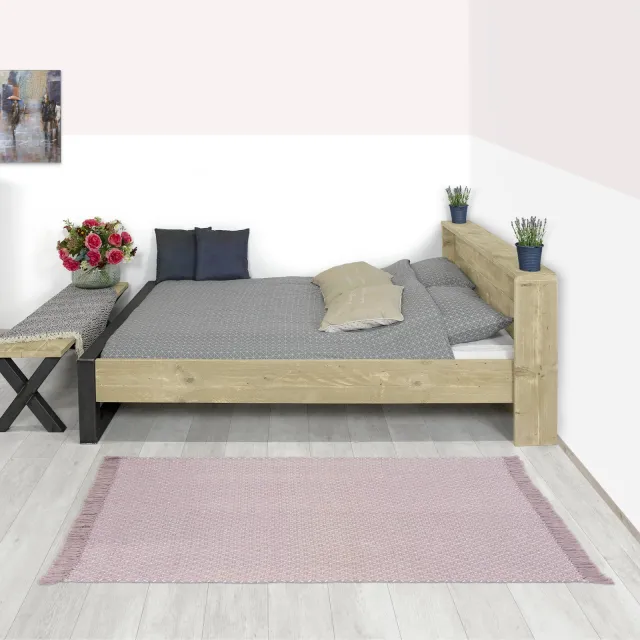 Steigerhouten industrieel bed Rives