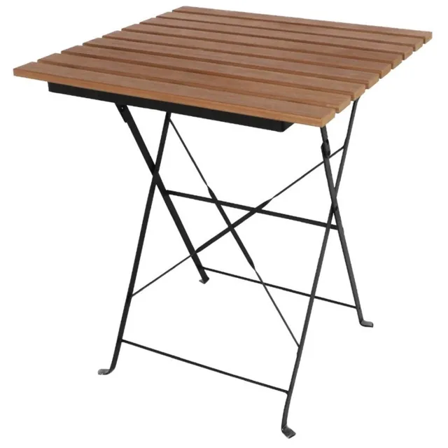 Bolero Vierkante kunststof tafel | Houtkleurig Bruin; Zwart