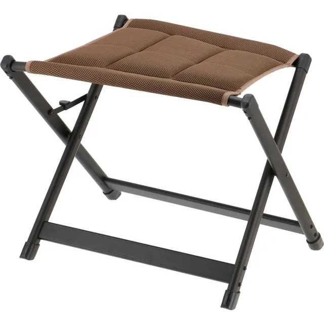 Travellife Barletta Camping Voetenbank Bruin - 2D Mesh - 100 kg draagvermogen - Voetenbank, kruk en bijzettafel in één