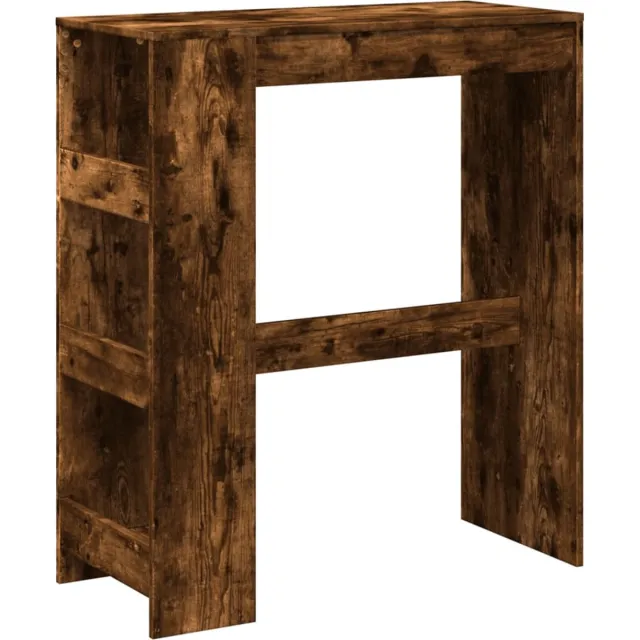 vidaXL Bartafel - met - rekken - 90x40x103,5 - cm - bewerkt - hout - gerookt - eiken gerookt eiken