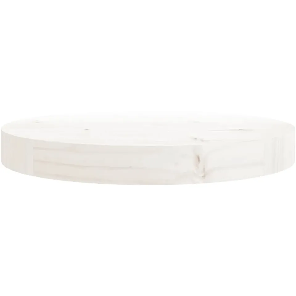 vidaXL Tafelblad rond Ø30x3 cm massief grenenhout wit