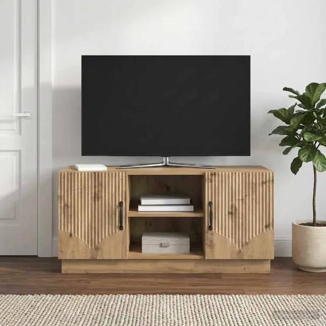 vidaXL TV-kast 102 x 34,5 x 47 cm Artisanaal eiken Bewerkt hout Bruin