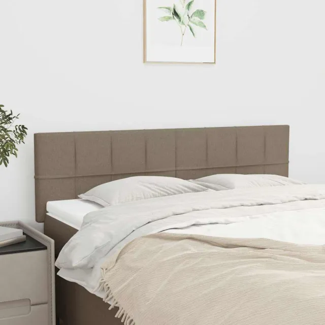 vidaXL Hoofdborden 144x5x78/88 cm stof taupe