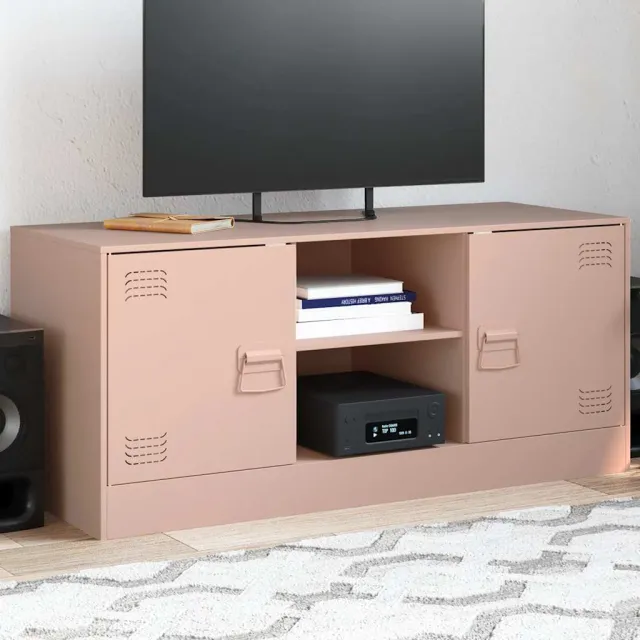 vidaXL Tv-meubel 99x39x44 cm staal roze, foto 2