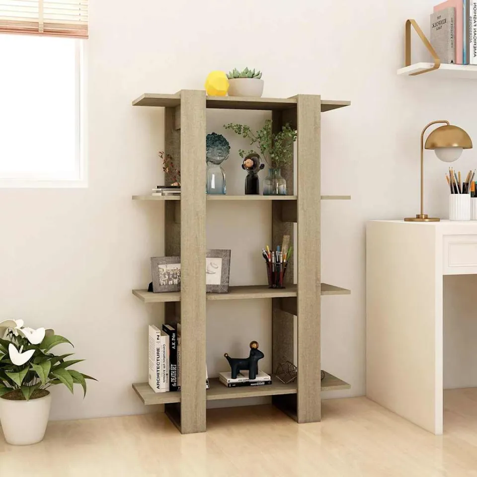 vidaXL Boekenkast/kamerscherm 80x30x123,5 cm sonoma eikenkleurig, foto 2