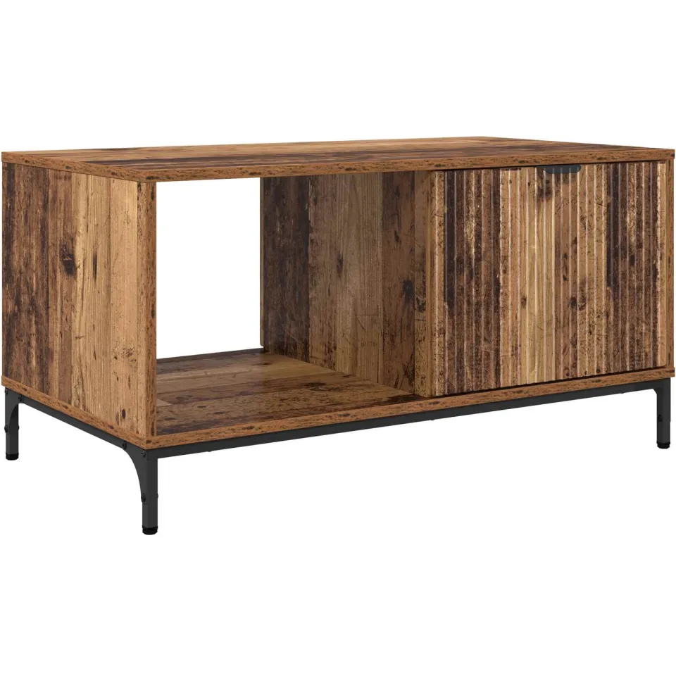 vidaXL Salontafel Oudhout 90 x 49 x 46 cm Bewerkt hout bruin, foto 3