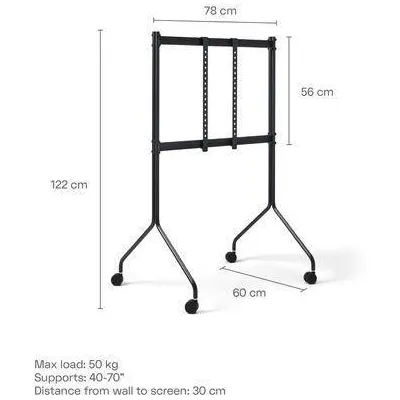 Pedestal Moon Rollin' Tall tv standaard chrome, foto 3