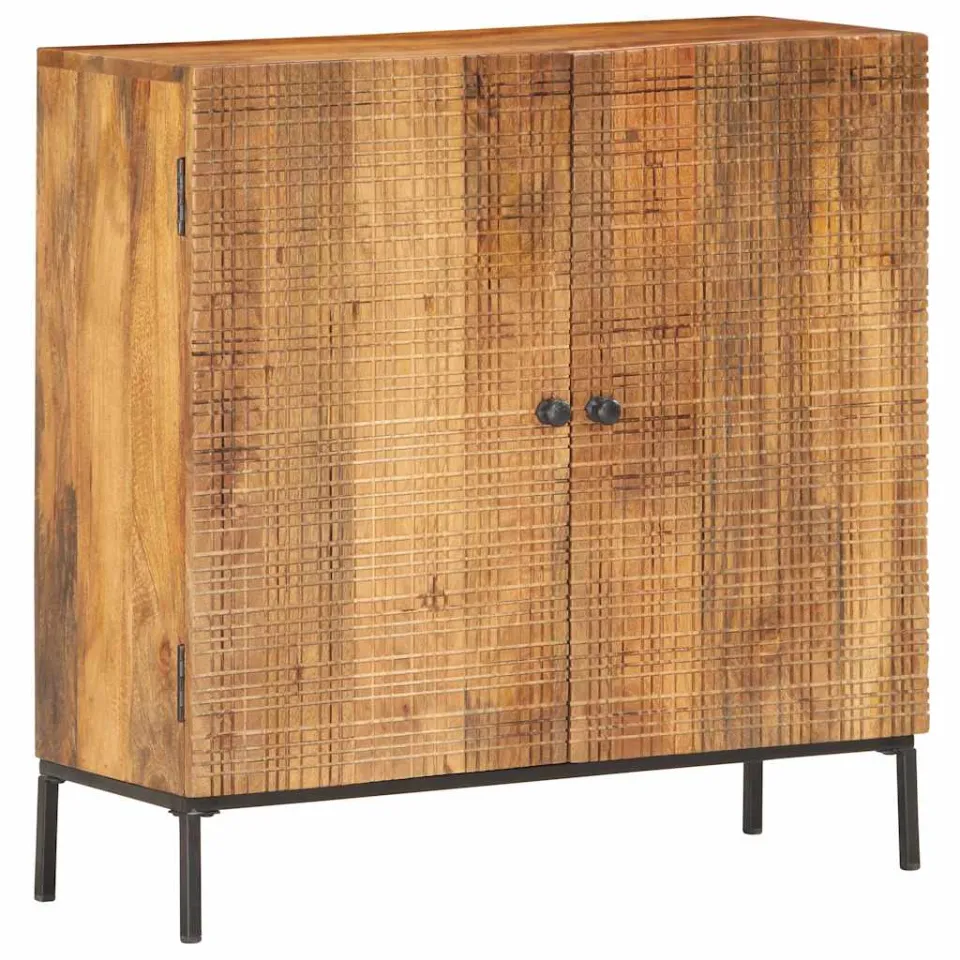 vidaXL Dressoir 75x30x75 cm massief mangohout bruin, foto 4