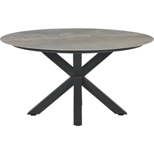 Garden Impressions Lowland tuintafel - Ø150 cm - Centostone rome bronze bruin